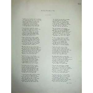    1886 Australia Poetry Poem John Farrell Words