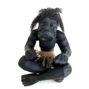  Primitive Asmat Wood Statue, Yoga