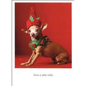  Holly Jolly Chihuahua Christmas Card Set 