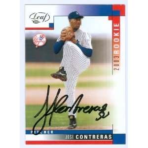 Jose Contreras autographed (New York Yankees) card