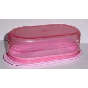  Tupperware Ice Prisms Acrylic Butter Dish, Pink Kitchen 