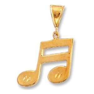  LIOR   Pendant note de Musique   Gold Plated Jewelry