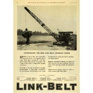  1922 Ad Link Belt Crawler Crane Machinery Construction 