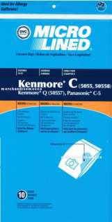 20 Vacuum bags to fit Kenmore 5055&50558 Panasonic C 5  