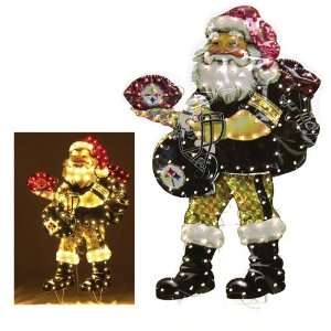 Pittsburgh Steelers Nfl Light Up Santa Lawn Decoration (44)  