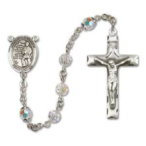  St Christopher / Karate Crystal Rosary Jewelry