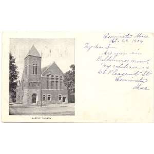   Postcard Baptist Church   Leominster Massachusetts 