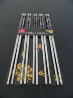 Lot of 5 Pairs Blue Dragon Stainless Steel Chopsticks  