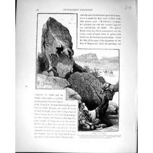  Palestine 1881 Wady Mukatter Sandstone Rocks Sinaitic 