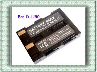 Li50 DLi50 NP 400 Battery for Pentax K10D K20D  