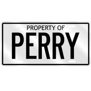  PROPERTY OF PERRY LICENSE PLATE SING NAME