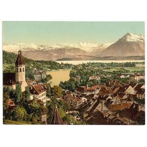  Photochrom Reprint of Thun, general view, Bernese Oberland 