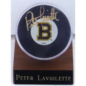  Peter Laviolette Autographed Puck with Holder and COA 