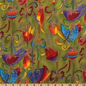  44 Wide Laurel Burch Holiday Celebrations Birds and 