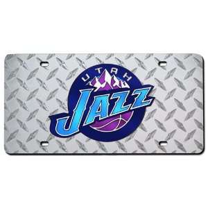  Utah Jazz Deluxe Diamond Plate Laser Cut License Plate 