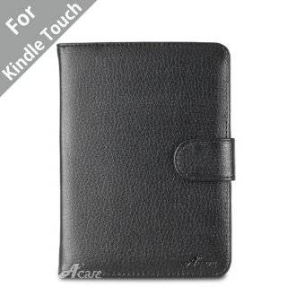 Kindle Touch Leather Case (Black) for 4th Generation 6 Kindle Touch 