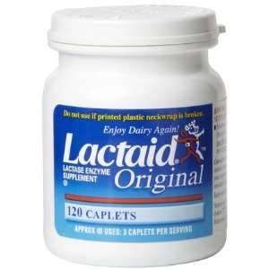 Lactaid Original Lactase Enzyme Supplement Caplets 120ct (Quantity of 