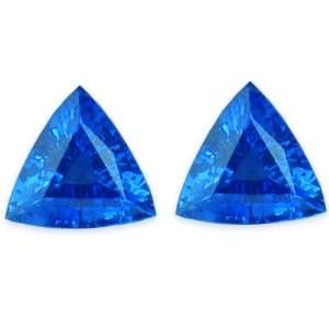  1.88 Carat Loose Blue Sapphires Trillion Cut Pair Jewelry