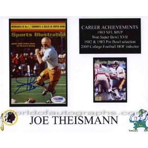  Joe Theismann Photo Collage PSA/DNA Certified Everything 