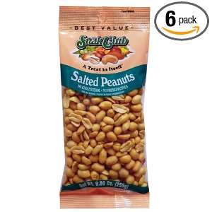 Snak Club Salted Peanuts, 9 Ounces (Pack Of 6)  Grocery 