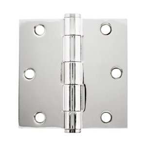   Door Hinge With Button Tips in Polished Chrome.