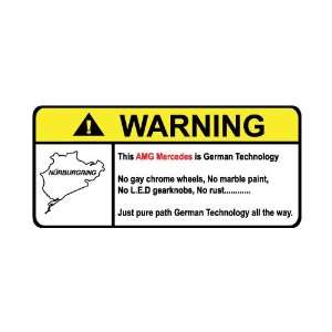  Mercedes AMG Pure German Technology, Warning decal 