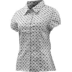  FMF Apparel Womens Poka Button Up Shirt   8/Black 