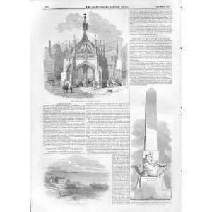  Poultry Cross Salisbury 1853 Antique Print