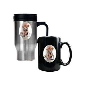Mississippi Rebels Logo Travel Mug and Ceramic Mug Set  