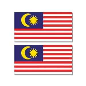  Malaysia Country Flag   Sheet of 2   Window Bumper 