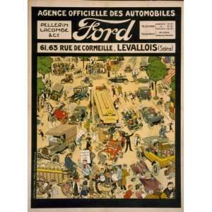  1920 poster Ford Agence officielle des automobiles 