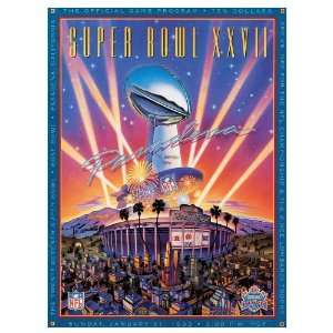  Canvas 36 x 48 Super Bowl XXVII Program Print   1993 