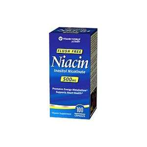 Niacin Flush Free 500 mg. Capsules 500 mg. 100 Capsules