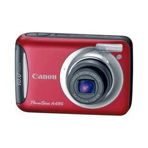 Canon POWERSHOT A495 RED 10.1MP2.5IN LCD 3.3X OPTICAL ZO 