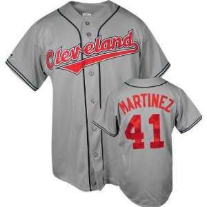 Victor Martinez Majestic MLB Road Grey Replica Cleveland Indians 