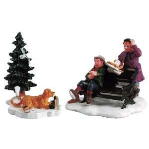   Village Collection Christmas Village Figurine   First time Skater