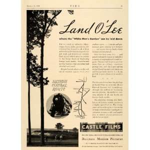  1934 Ad Castle Films Illinois Central Train Land OLee 