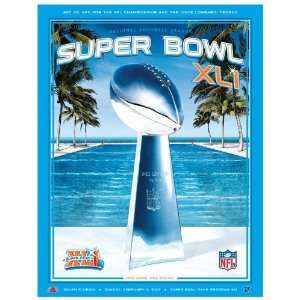  Canvas 36 x 48 Super Bowl XLI Program Print   2007, Colts 