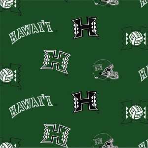   of Hawaii Allover Green Fabric By The Yard Arts, Crafts & Sewing
