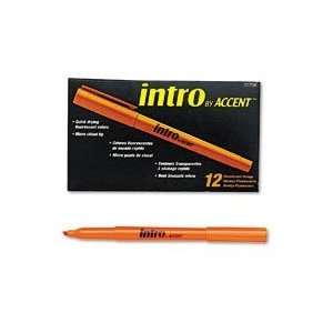  Intro Highlighters, Chisel Tip, Fluorescent Orange, Sold 
