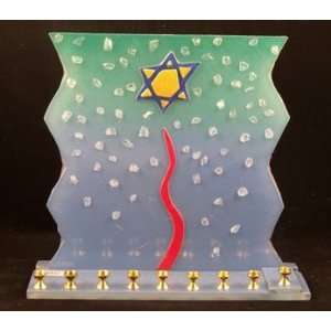  Stained Glass Menorah 