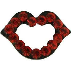  Red Lips Tag Pins Swarovski Crystal Pin Brooch Jewelry