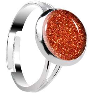  Design Orange Dream Glitter Adjustable Ring Jewelry