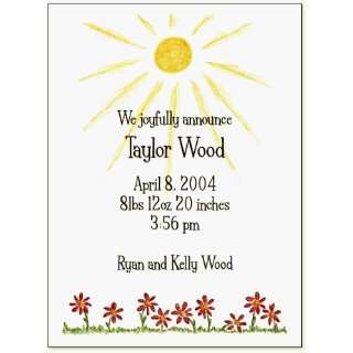  Red Daisies Baby Shower Invitation 