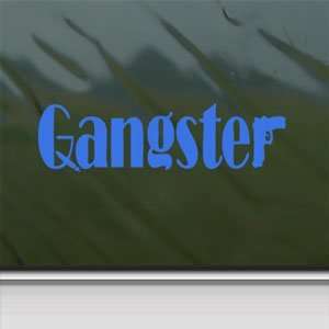  Gangster Mafia Gun Blue Decal God Father Window Blue 