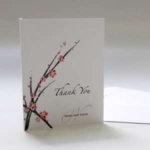  Cherry Blossom Thank You Card   Package of 24 Everything 