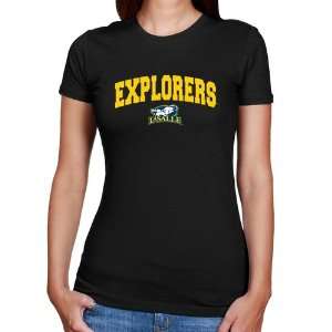  NCAA La Salle Explorers Ladies Logo Arch Slim Fit T shirt 