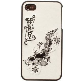 Ed Hardy Snap On Back Cover for iPhone 4, Embroidered Koi