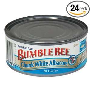 Bumble Bee Chunk White Albacore in Water, 6 Ounce Cans (Pack of 24 