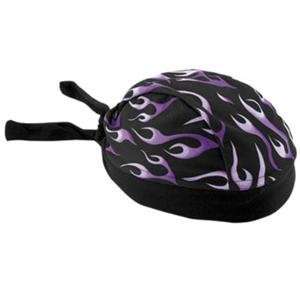 Schampa Stretch Headwrap   Purple Hot Flames Automotive